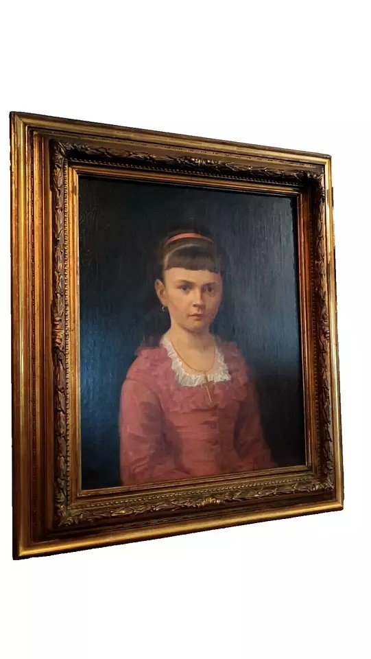 Oil Painting On Canvas Portrait Second Half Of The 19th Century - German School-photo-3