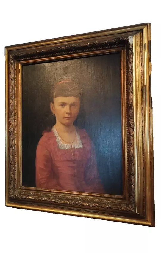 Oil Painting On Canvas Portrait Second Half Of The 19th Century - German School-photo-4