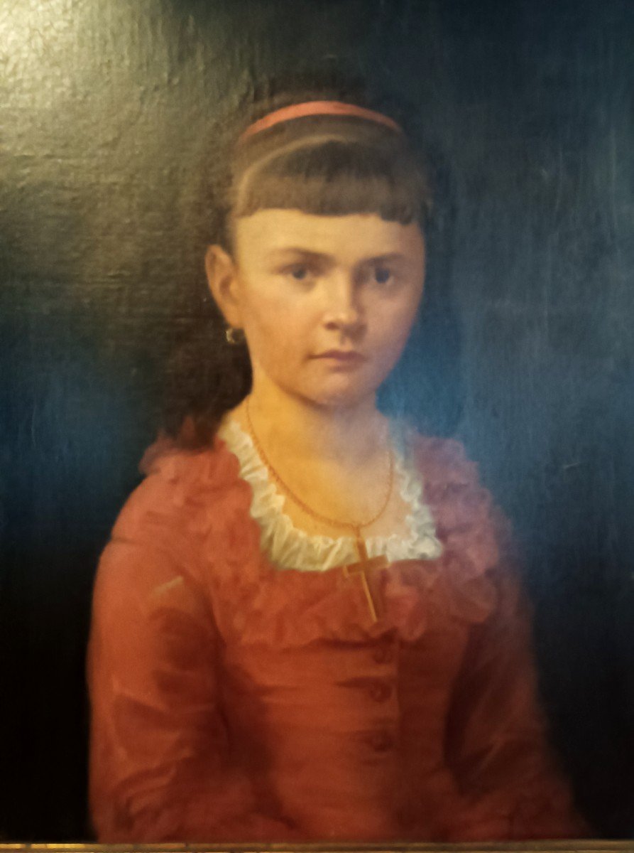 Oil Painting On Canvas Portrait Second Half Of The 19th Century - German School-photo-2