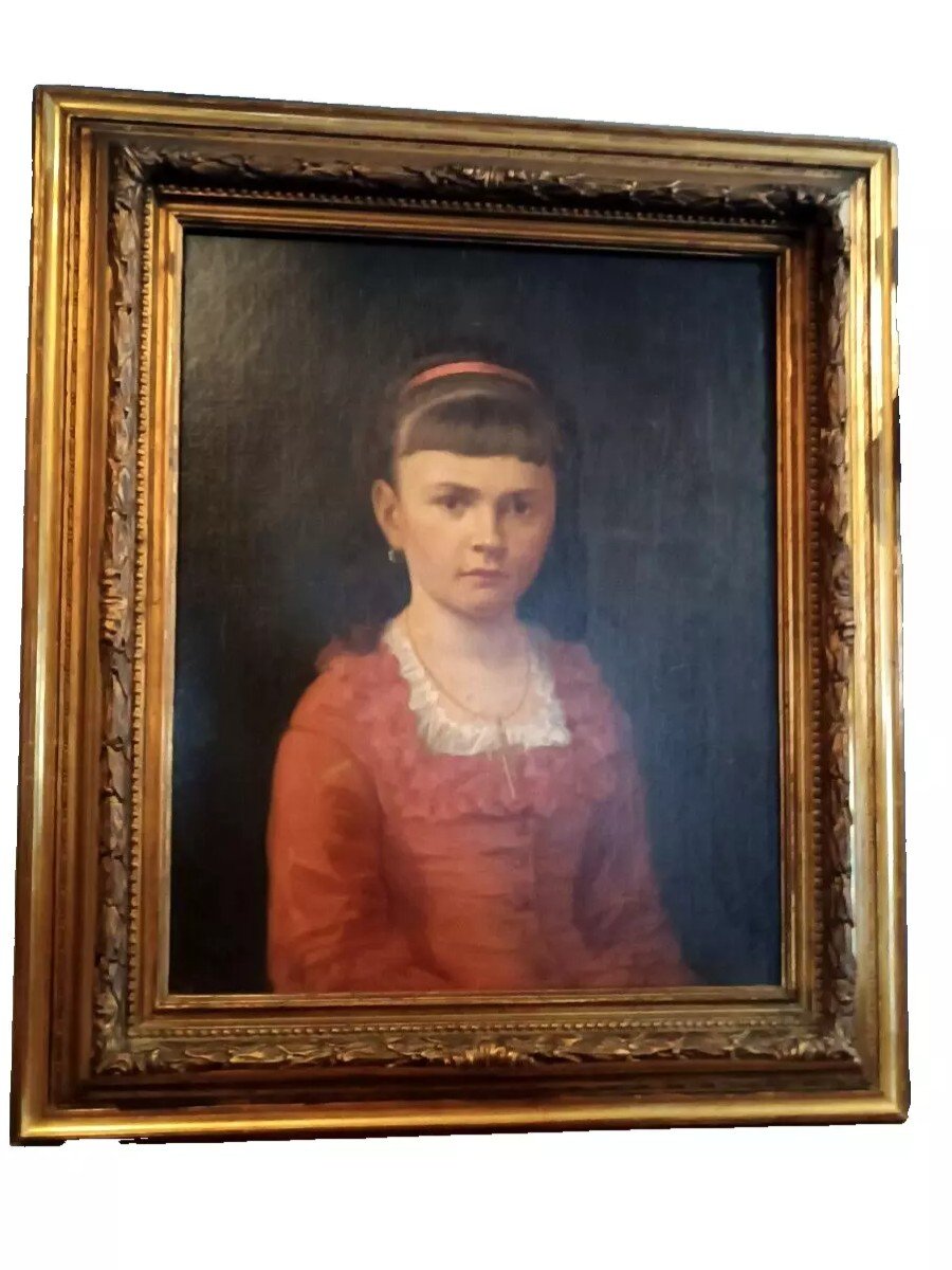 Oil Painting On Canvas Portrait Second Half Of The 19th Century - German School