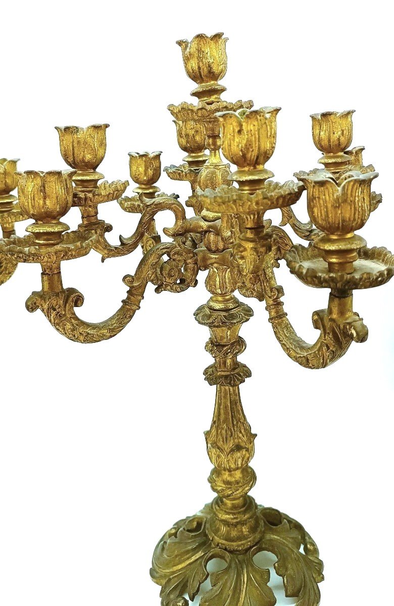 Old Gilded Bronze Candlesticks-photo-1