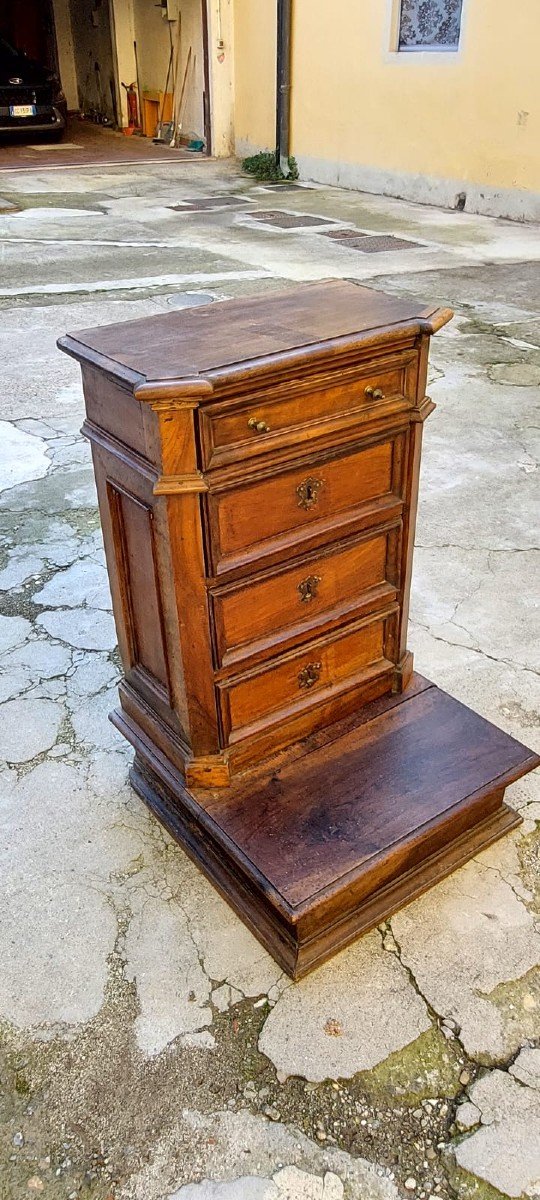 Antique Kneeler With 4 Drawers, Italy, Early 18th Century-photo-3