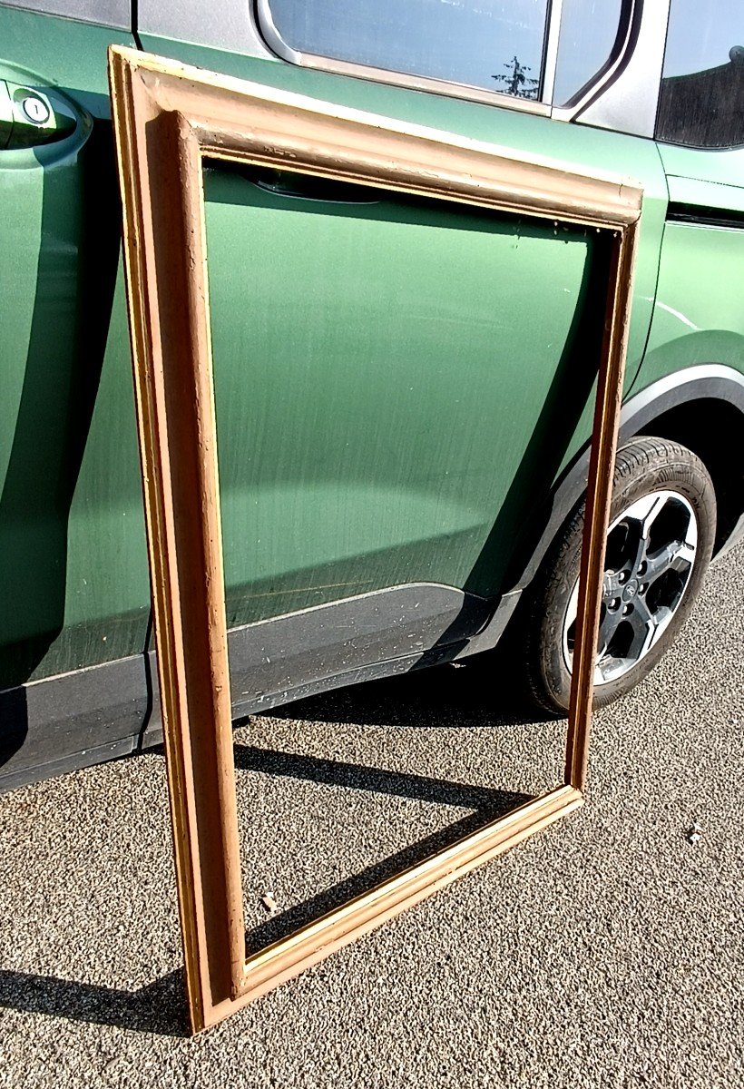 Large Antique Salvator Pink Lacquered And Gilded Frame, Late 17th Century Tuscany-photo-3