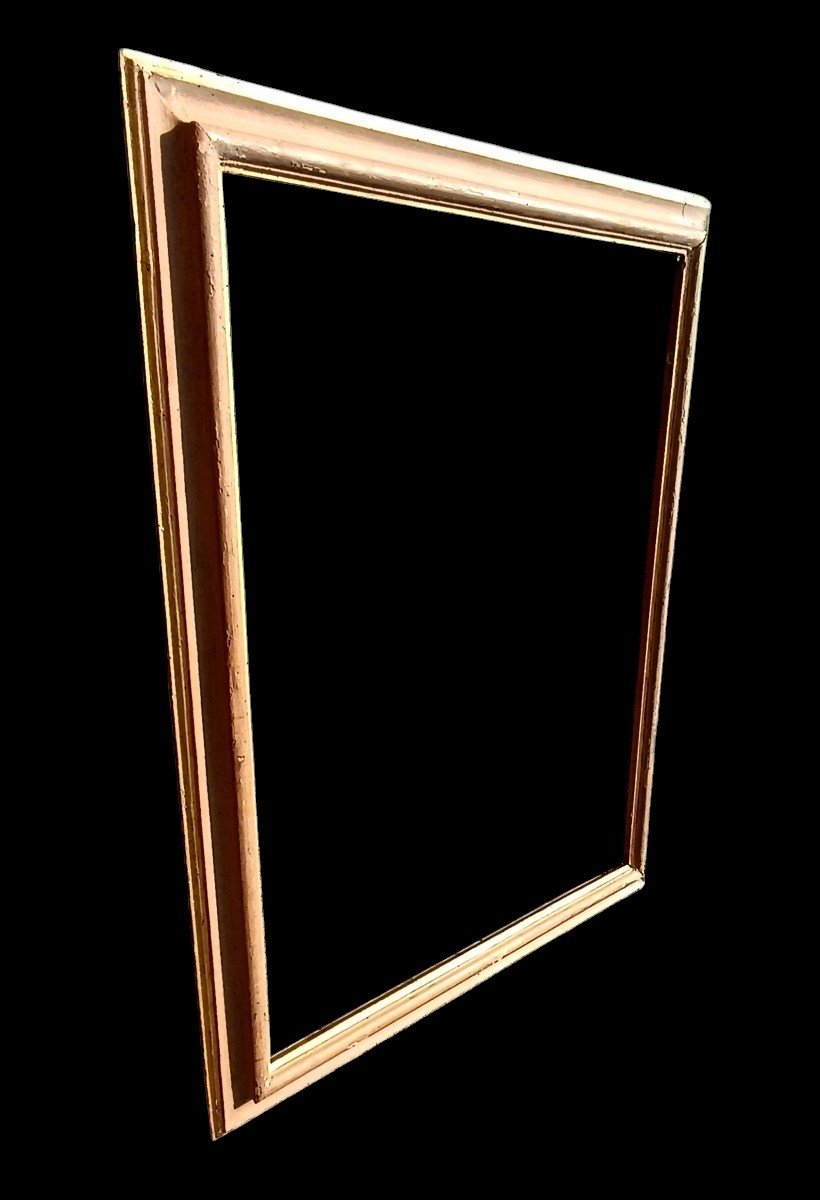 Large Antique Salvator Pink Lacquered And Gilded Frame, Late 17th Century Tuscany-photo-3