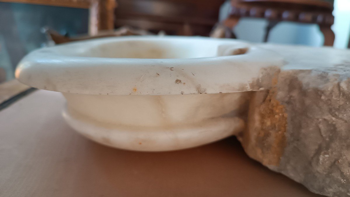 Ancient Italian Baroque Marble Stoup-photo-2