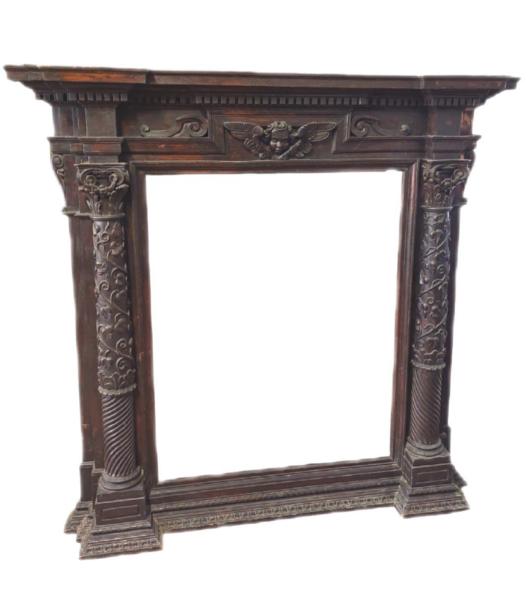 Large Fireplace Or Carved Frame In Renaissance Style, 17th Century Italy