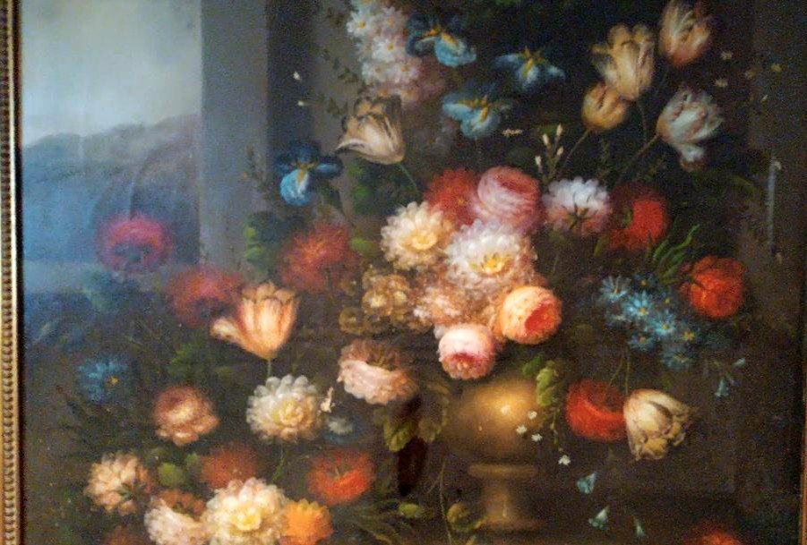 Grand Tableau - Huile Sur Toile - Vase à Fleurs - Signé Z.cowen-photo-4