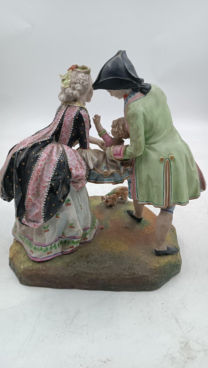 Jean Gille, Groupe En Porcelaine Biscuit France 1800 XIX Paris-photo-1