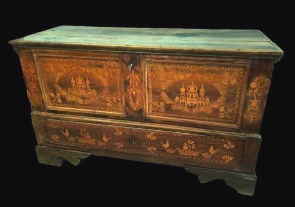 Mobile Wedding Chest Inlaid Late Eighteenth Century Italy