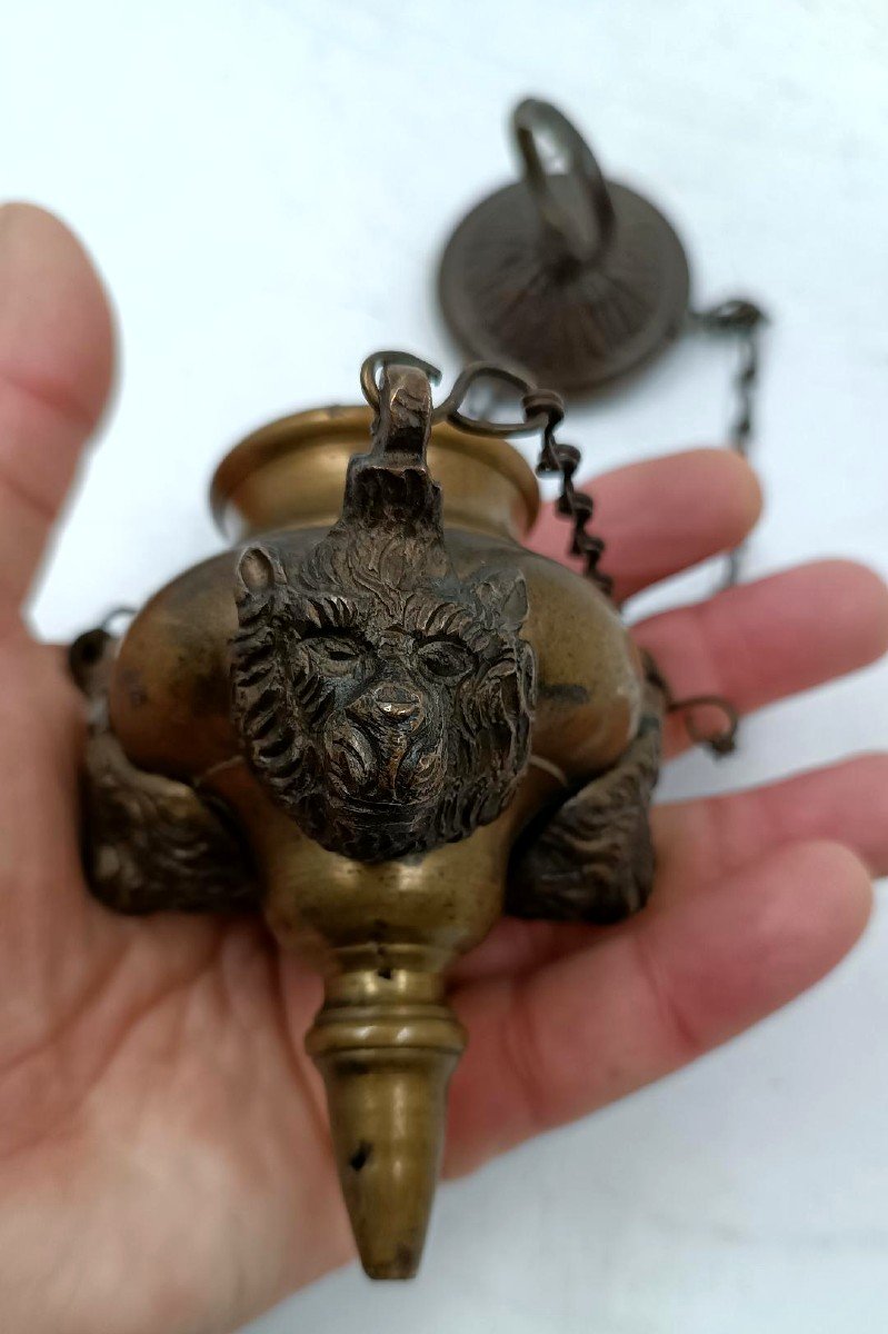 Small Rare Censer - Bronze, Italy, 17th Century-photo-2