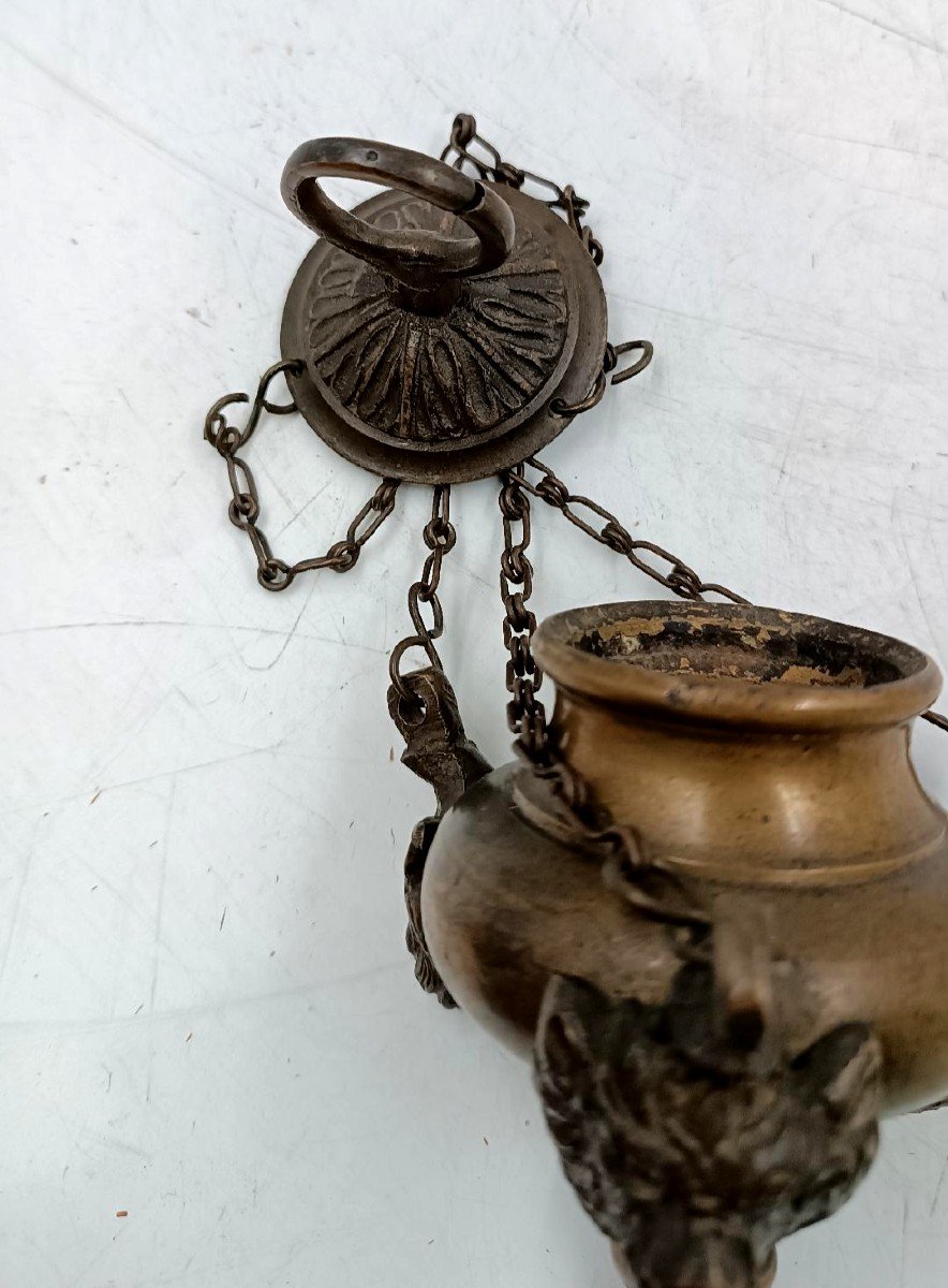 Small Rare Censer - Bronze, Italy, 17th Century-photo-4