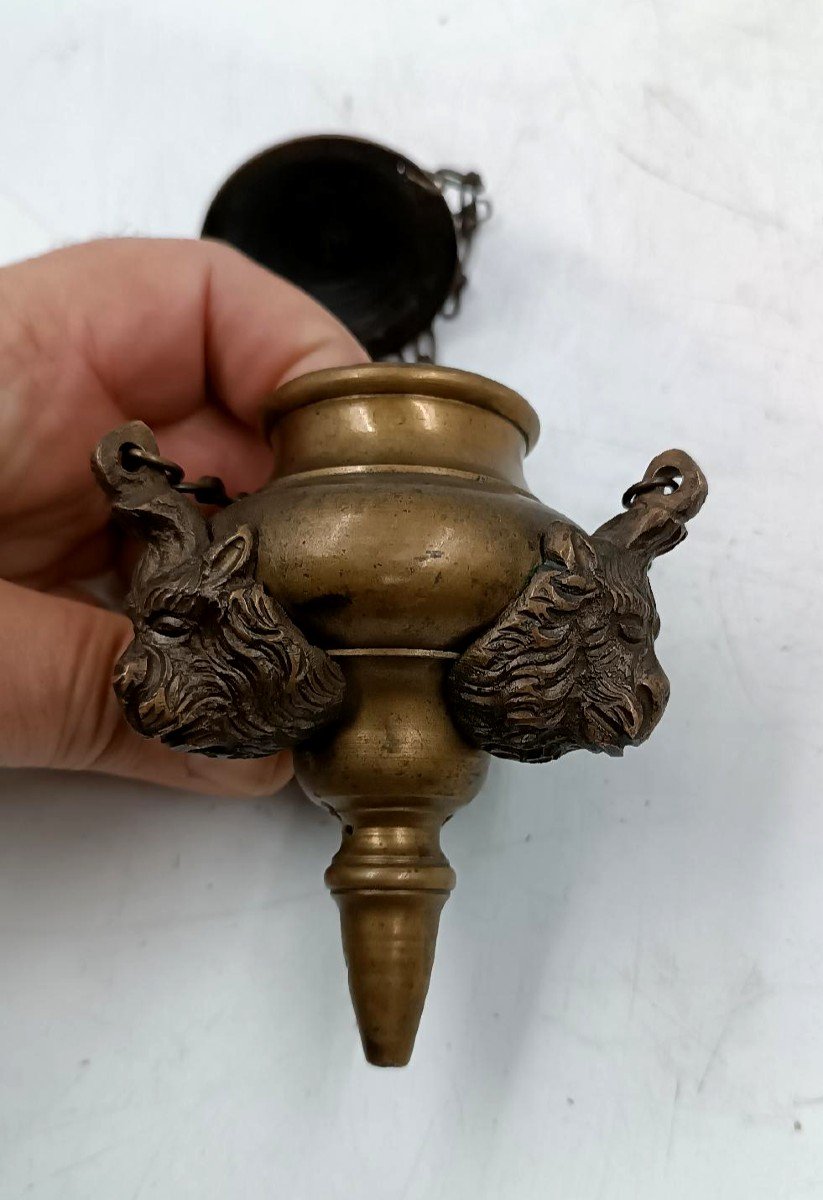 Small Rare Censer - Bronze, Italy, 17th Century-photo-5