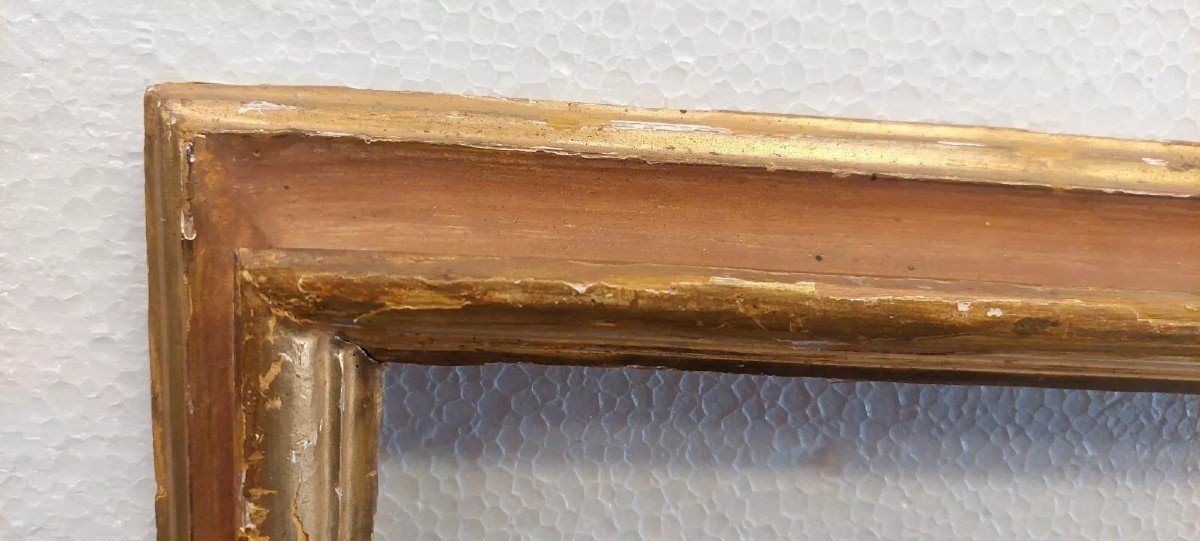 Antique 18th Century Italian Golden And Lacquered Frame-photo-3