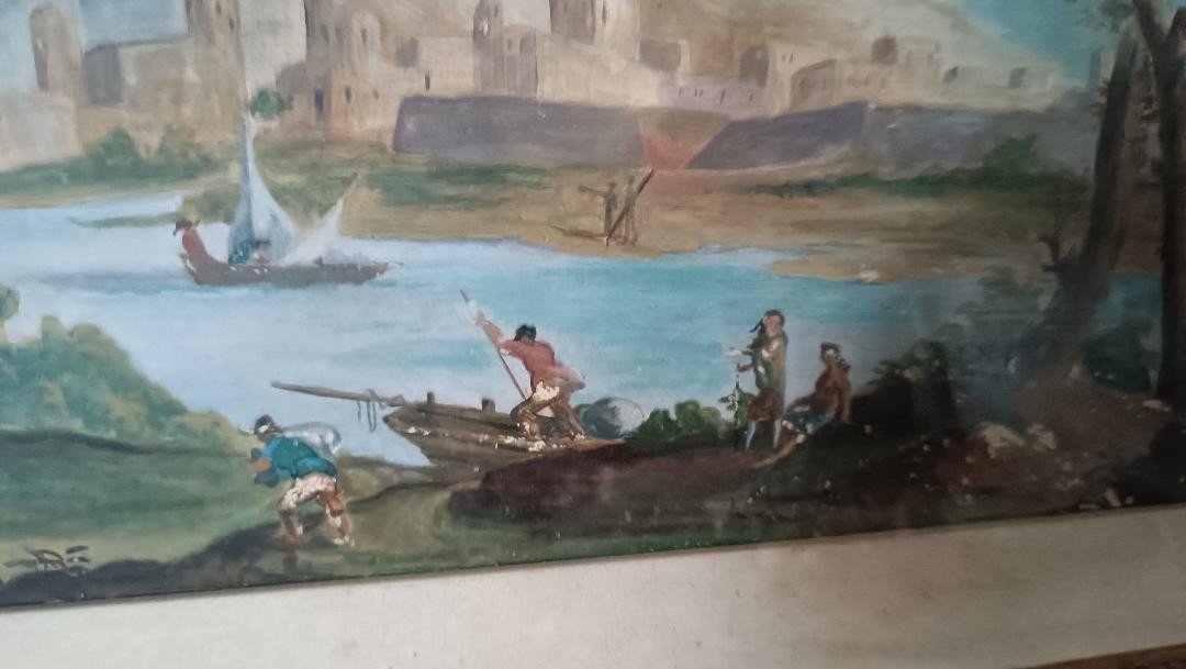 Antique Watercolor 18th Century Italian School-photo-6