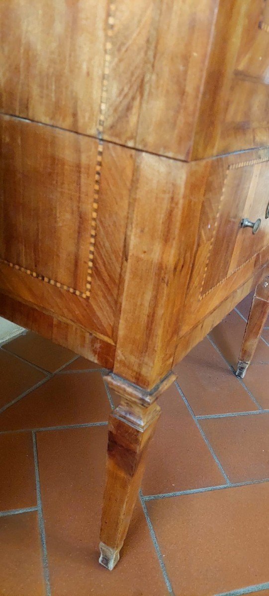 Commode Originale Louis XVI En Placage, Toscane, XVIIIe Siècle-photo-4