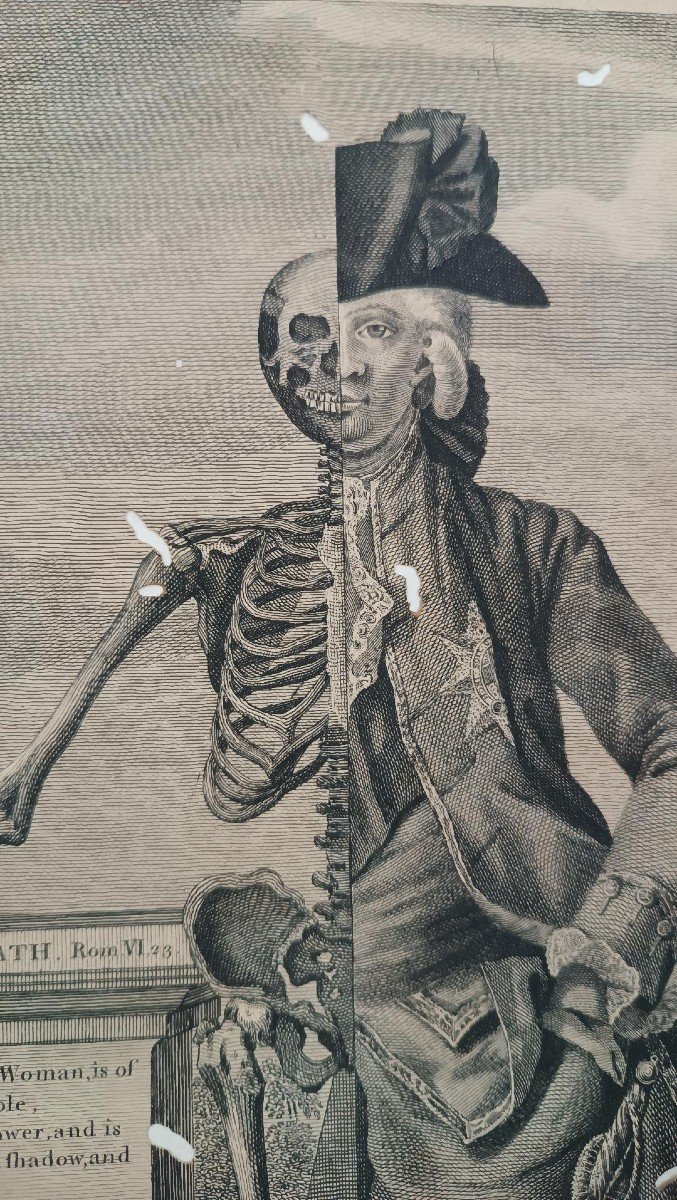 Rare Antique Engraving From The Late 18th Century "death And Life" - Bowles & Carver --photo-1