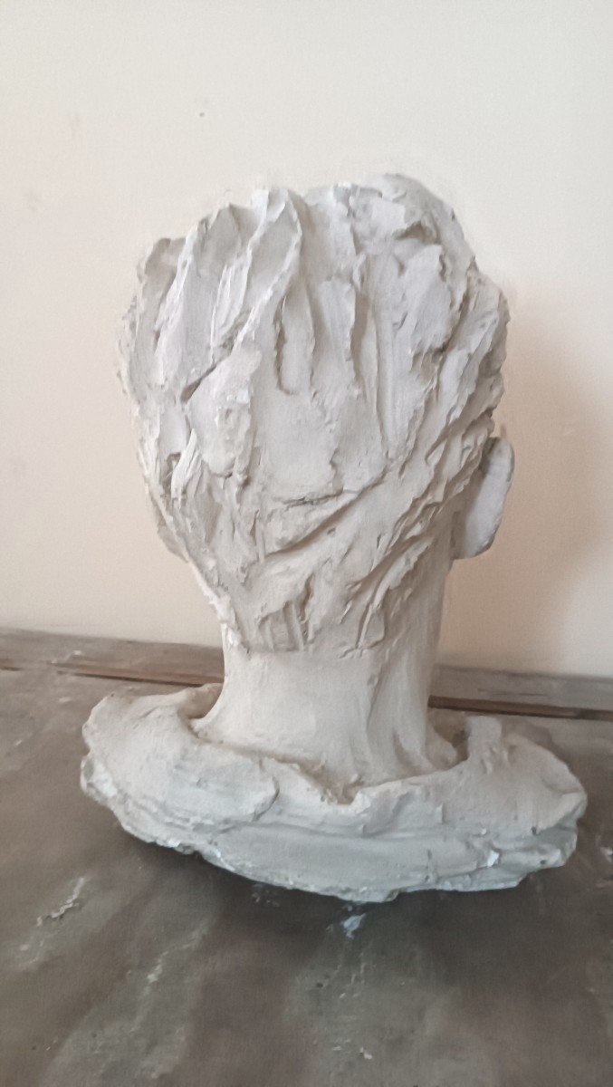 Plaster Bust Sculpture Signed A.novelli-photo-1