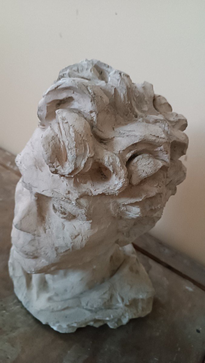 Plaster Bust Sculpture Signed A.novelli-photo-2