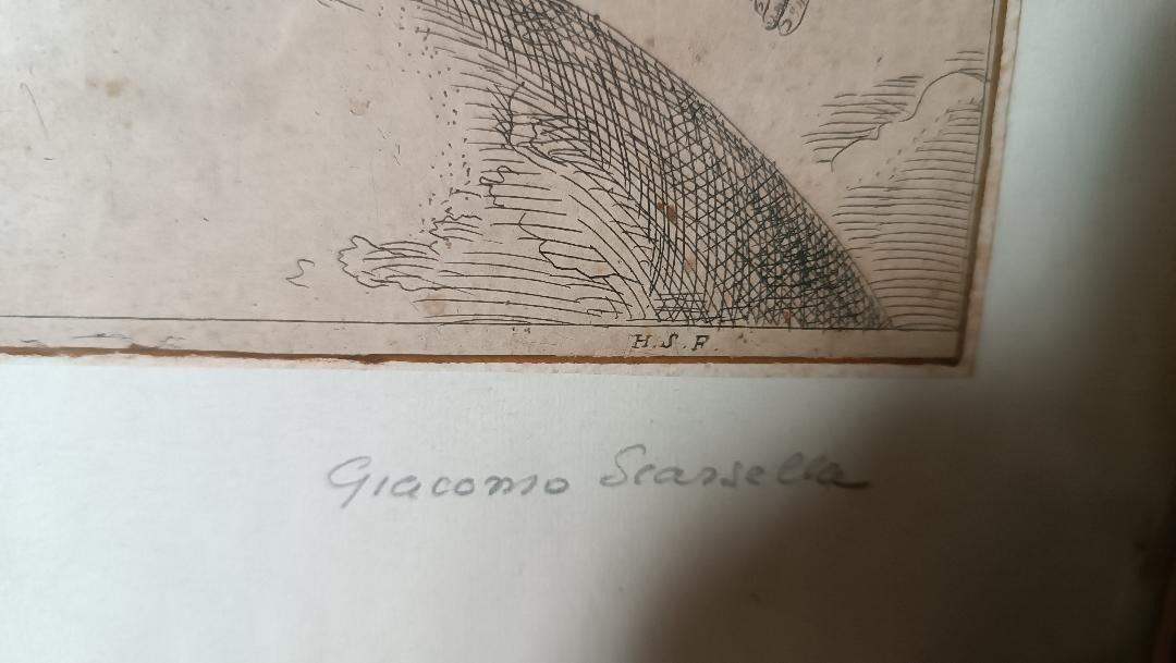 Gravure Ancienne Girolamo Scarsella Allégorie De La Chance 17ème Siècle-photo-3