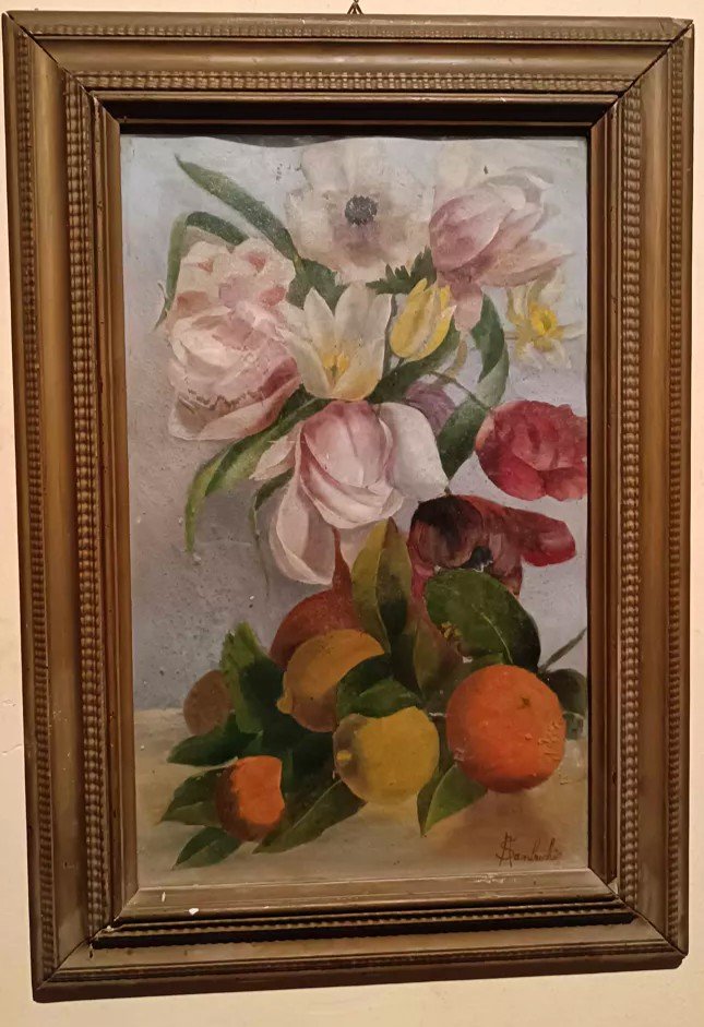 Painting From The End Of The 19th Century, Signed, Roses-photo-2