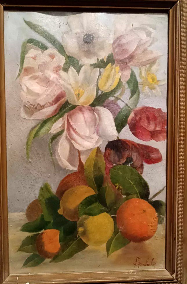 Painting From The End Of The 19th Century, Signed, Roses-photo-3