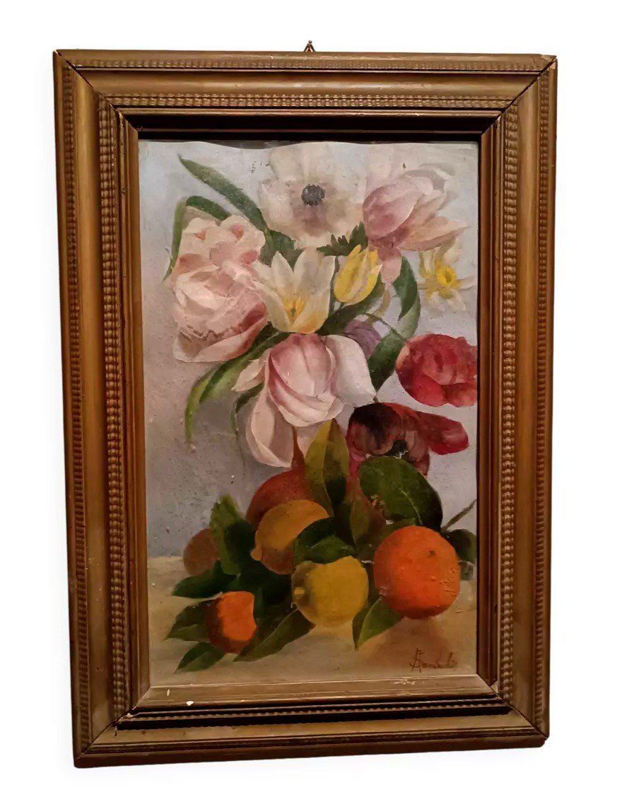 Painting From The End Of The 19th Century, Signed, Roses