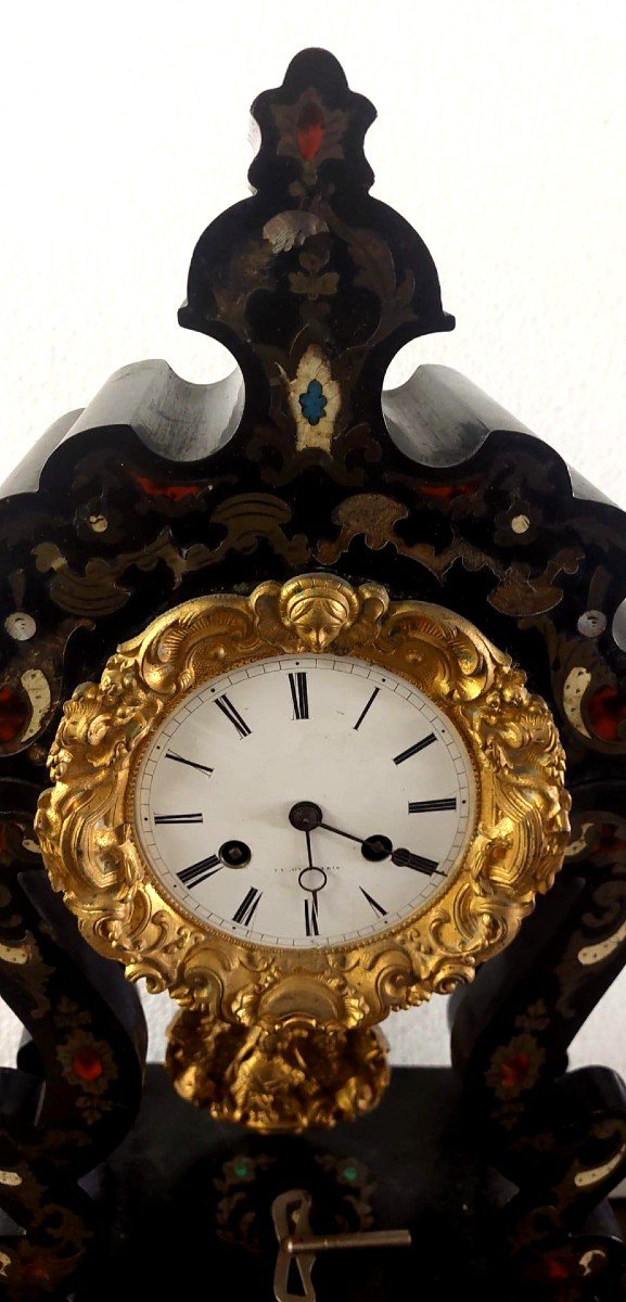 Horloge De Temple Napoleon III En Bronze Doré Marqué 19ème Siècle-photo-2