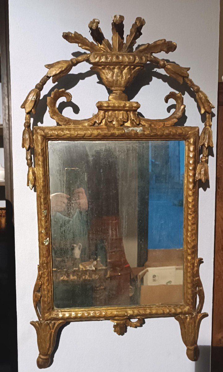 Miroir En Bois Doré Du 18ème Siècle