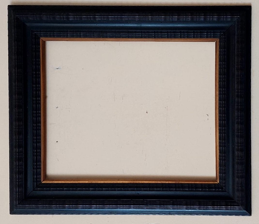 Ebonized Frame, Guilloche, Late 19th Century, Italian-photo-2