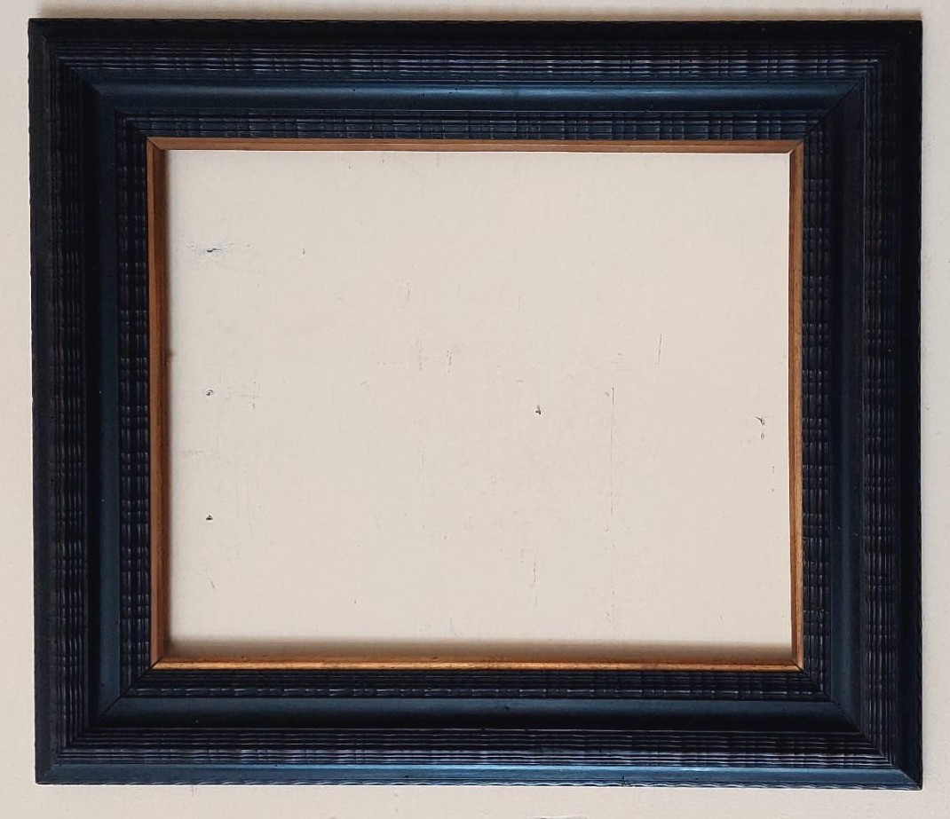 Ebonized Frame, Guilloche, Late 19th Century, Italian