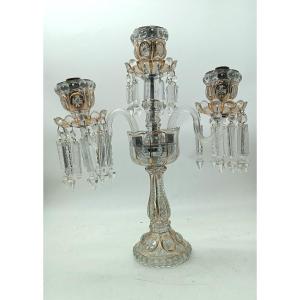 Baccarat Crystal Chandelier With 3 Lights From The Early 1900s