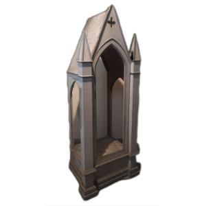 Tabernacle Showcase Painted Neo-gothic Wood XIX Century