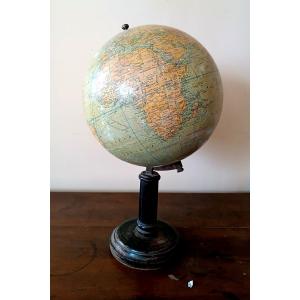 Ancient Terrestrial Globe G.thomas France Early 1900s