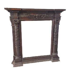 Large Fireplace Or Carved Frame In Renaissance Style, 17th Century Italy