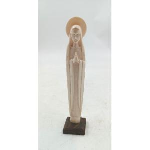 Stylized Art Deco Ivory Madonna