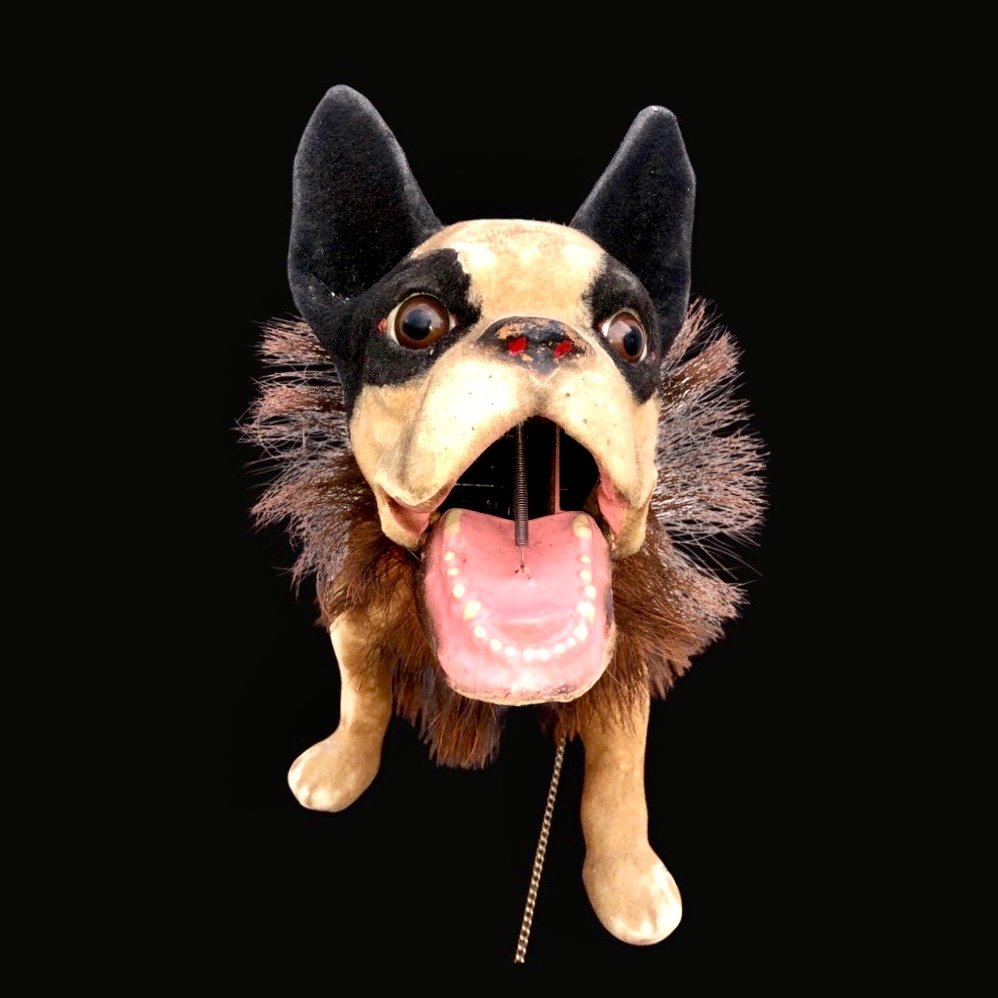 Papier Mache French Bulldog Model With Tilting Head -photo-3