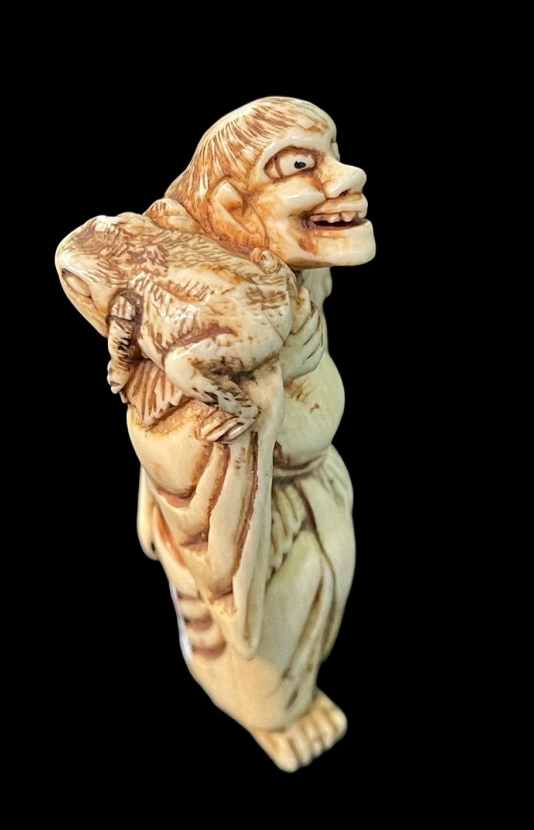 Ivory Netsuke Depicting A Male Figure -photo-4