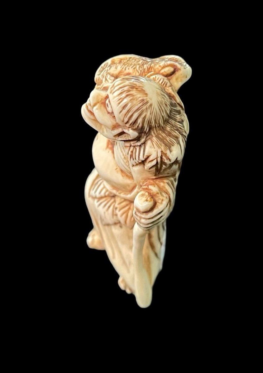 Ivory Netsuke Depicting A Male Figure -photo-1