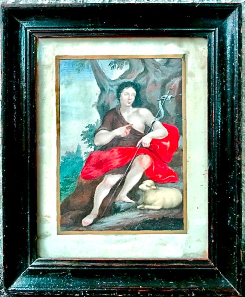 Small Painting, Tempera On Paper, Young St. John The Baptist 