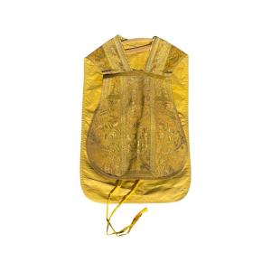 Complete With Sacred Priestly Vestments Embroidered In Gold Thread With Floral Decorations