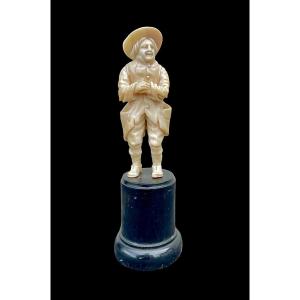 Ivory Sculpture Depicting The Figure Of A Beggar. Holland. 