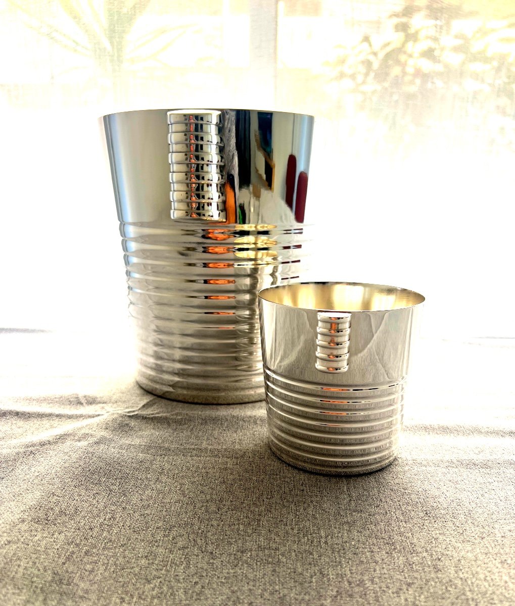 Christofle Ondulations Champagne Bucket And Ice Bucket -photo-2