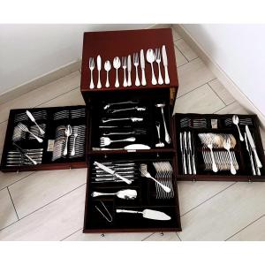 Cutlery Set  Christofle Model Marly In Sterling Silver