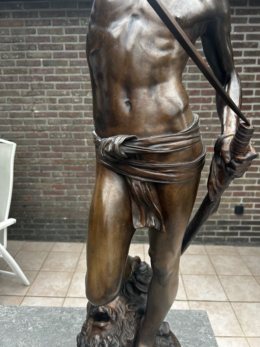 Bronze From 19th Century Sig Mercie David H 110cm-photo-3