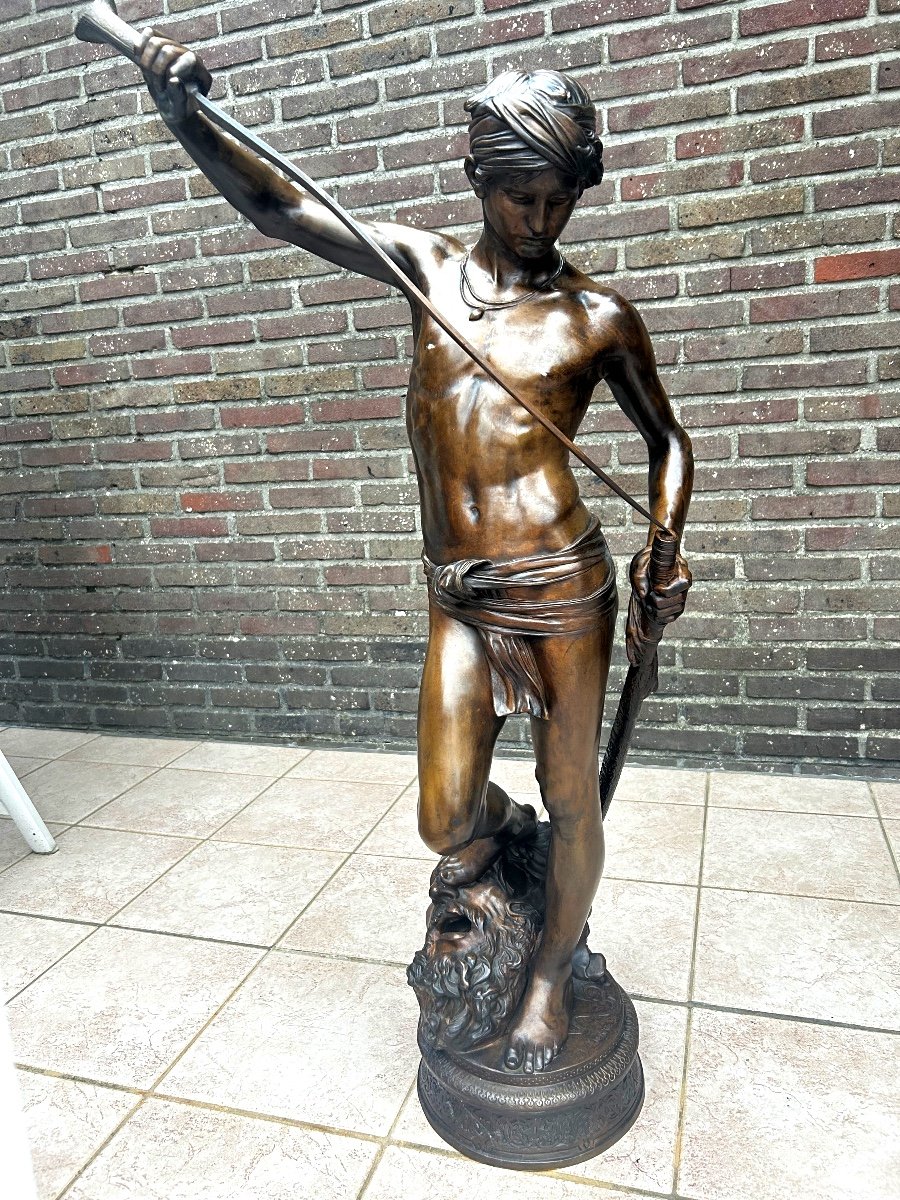 Bronze From 19th Century Sig Mercie David H 110cm