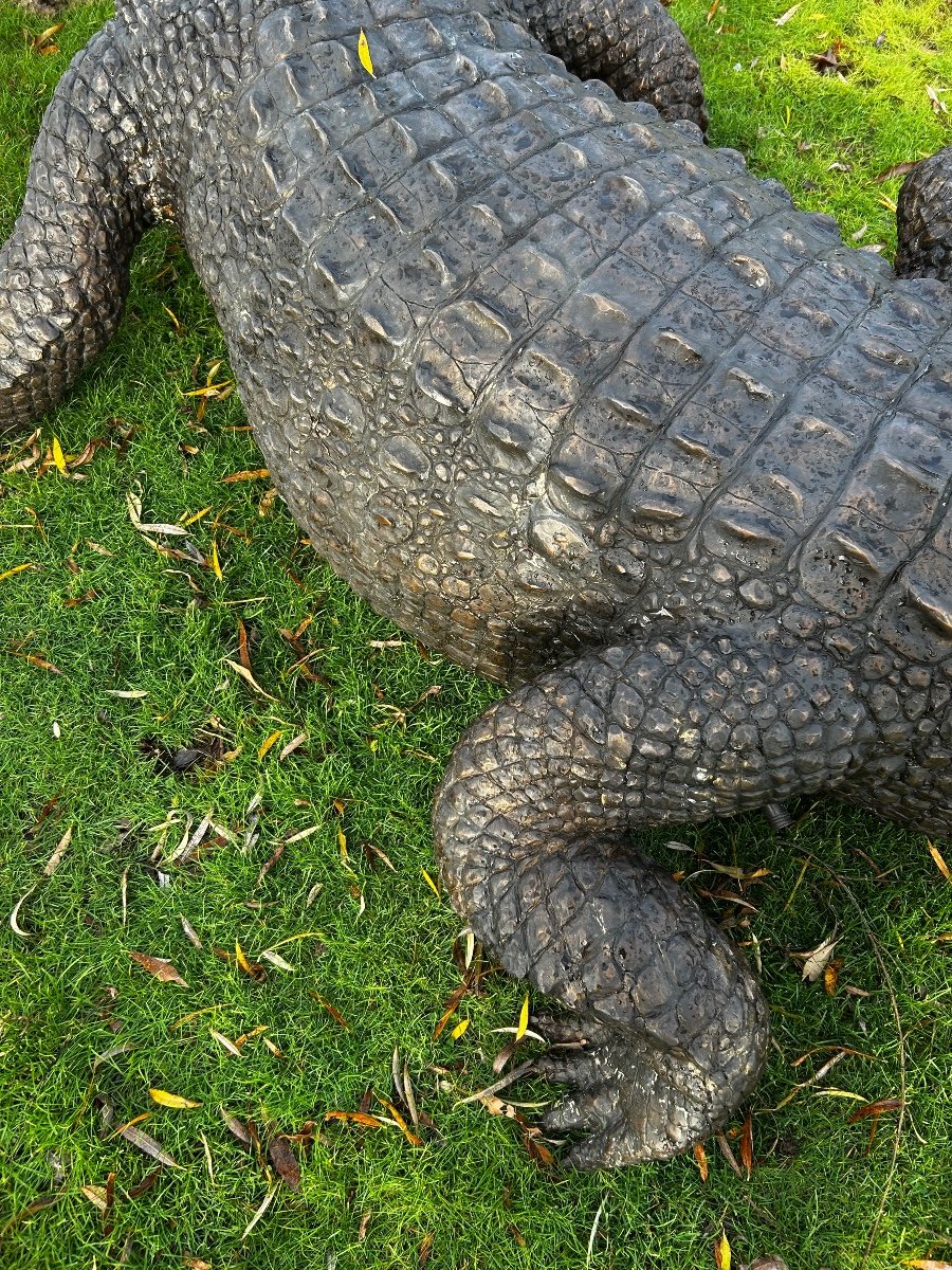 A Bronze Crocodile Alligator Signed Paul Wayland Barllett - -photo-4