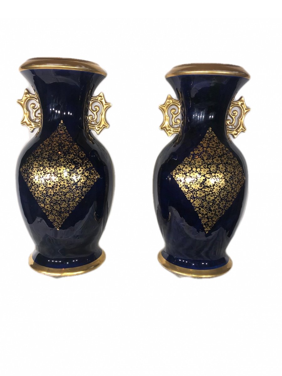 Vases De 19 Ieme Siécle Bayeux Porcelaine-photo-1