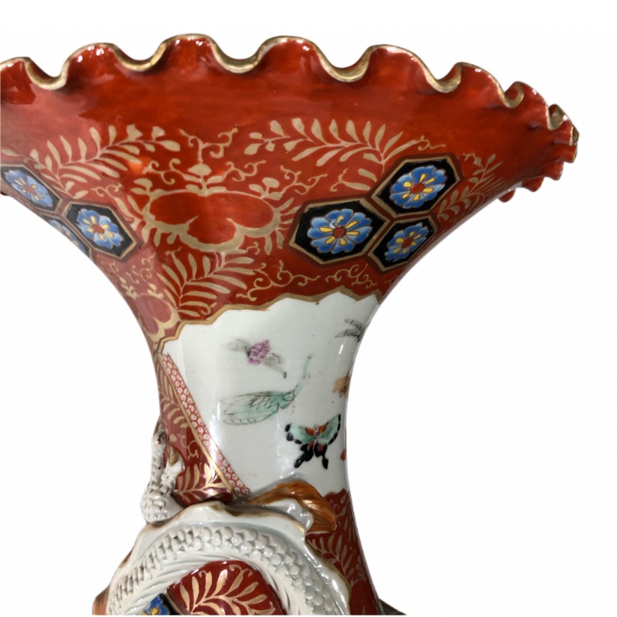 Paire Des Vases Japonais 19 Ieme Siécle pas restauration -photo-2