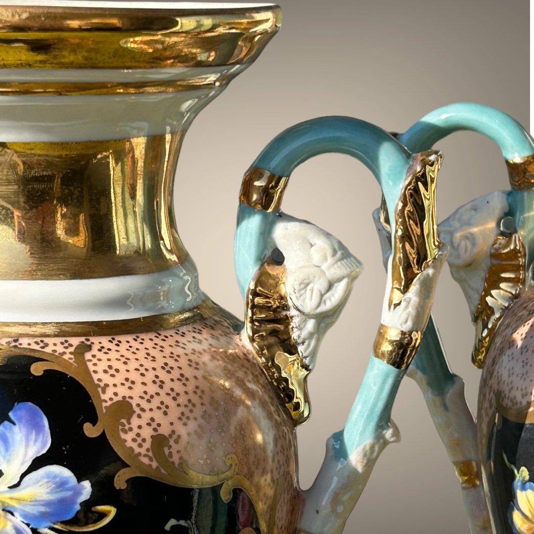 Belle Paire De Vases En Porcelaine"-photo-1