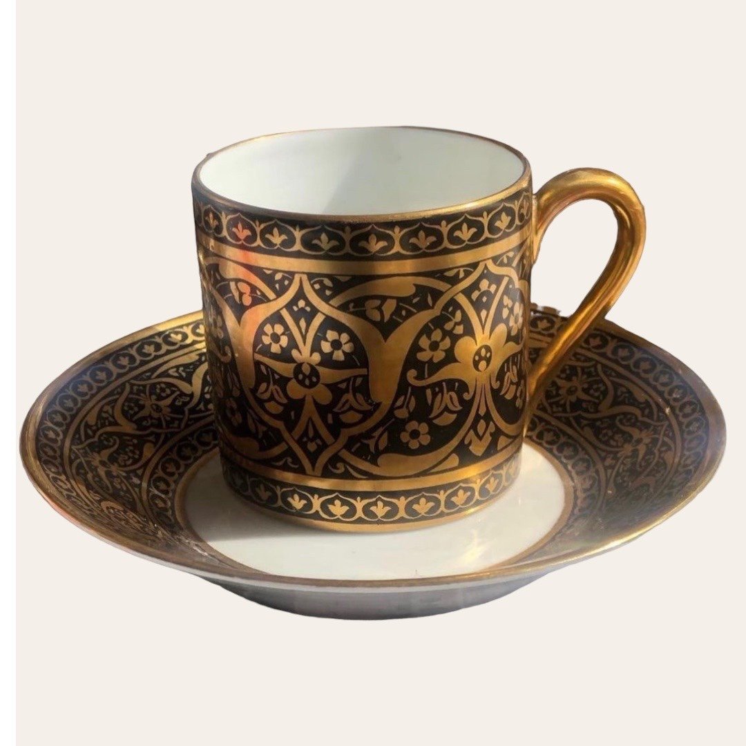 Limoges Porcelain, “or De L’orient” Coffee Service.-photo-4